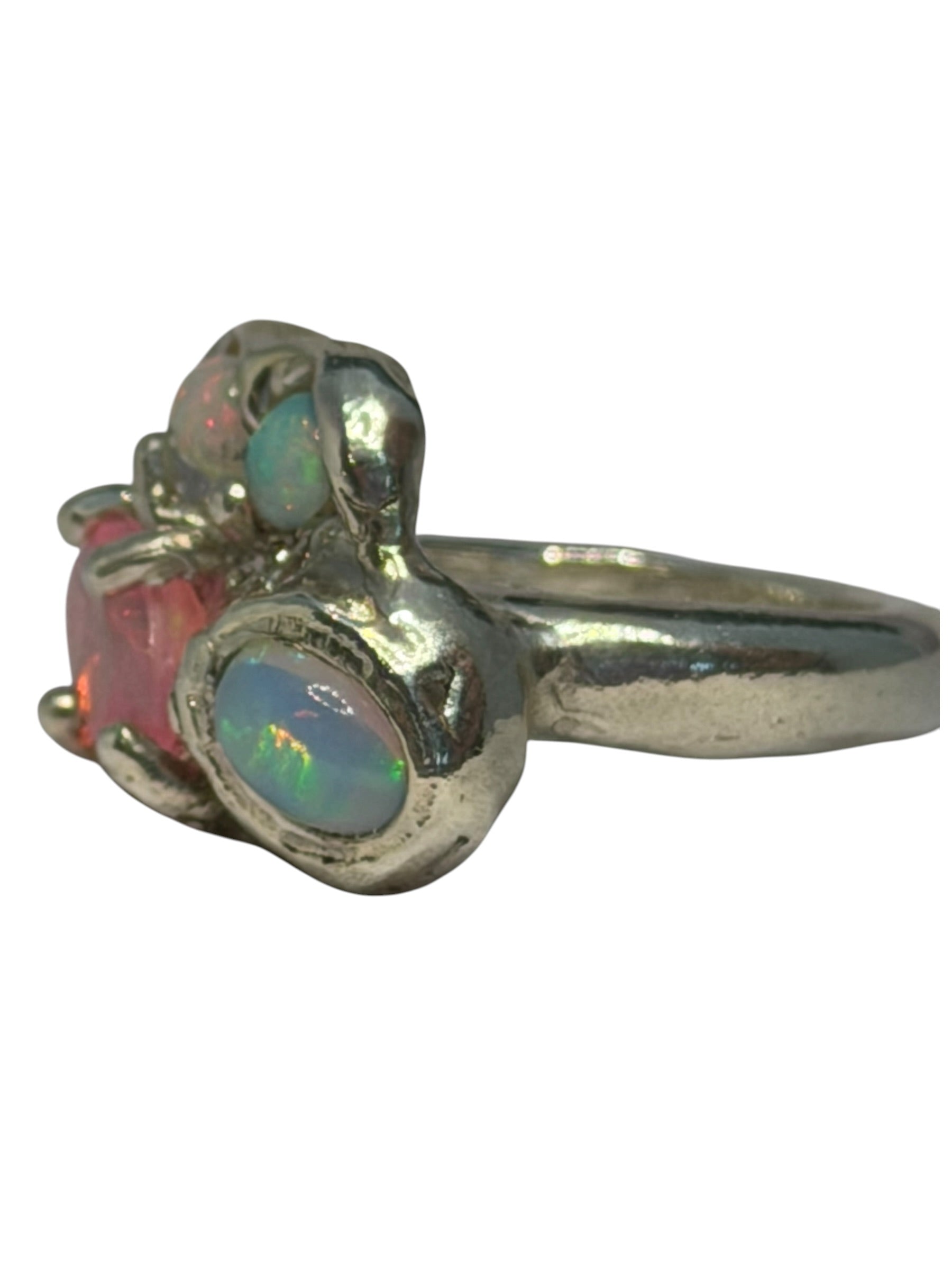 Magic Opal Cluster Ring