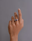 Trio silver Sapphire ring