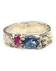 Trio silver Sapphire ring